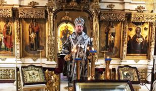 Литургия Преждеосвященных Даров в Великую Среду на Сербском Подворье в Москве