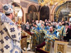 Божественная литургия в Неделю о мытаре и фарисее на Сербском подворье в Москве