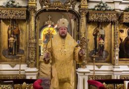 Божественная литургия в праздник преподобного Симеона Мироточивого на Сербском подворье в Москве